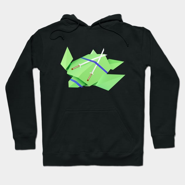 Origami ninja turtle Leonardo Hoodie by RARA_AVIS